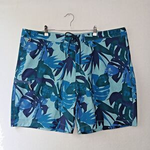 NWT World Wide Sportsman Swim Trunks Dock Shorts Men's 44 Blue Paradise 947